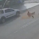 Câmera flagra atropelamento de idoso em Girau do Ponciano