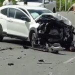 Colisão deixa veículo destruído em Passo de Camaragibe