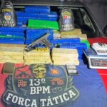 PM intercepta entrega e apreende mais de 62 quilos de drogas