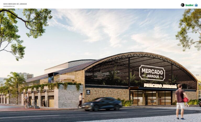 Substituição do teto do Mercado de Jaraguá faz parte do projeto de reforma, diz Ideral