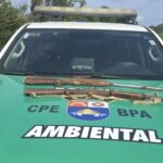 Polícia apreende duas armas de fogo durante fiscalização ambiental em Porto Calvo