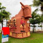 Escultura é reinaugurada em Jaraguá após vandalismo