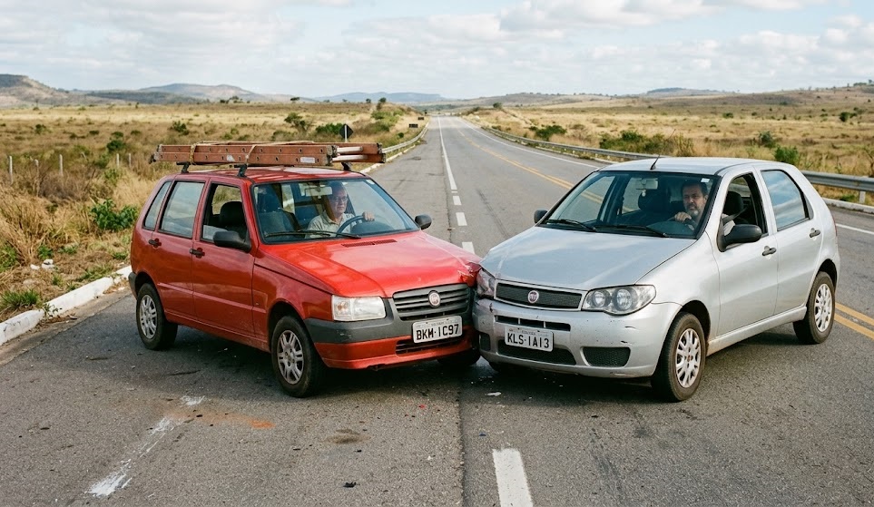 fiat palio uno escada batida colisão seguro