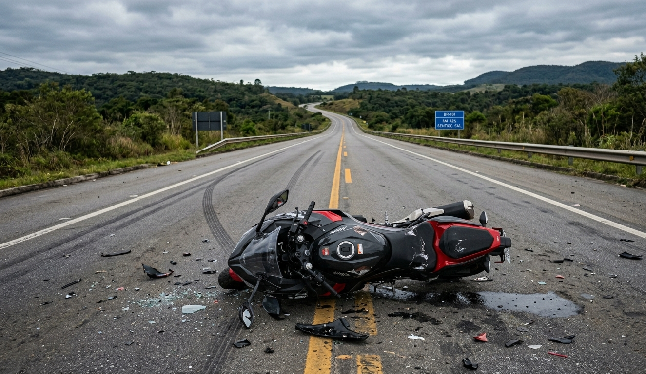 moto acidente br 101 alagoas brasil