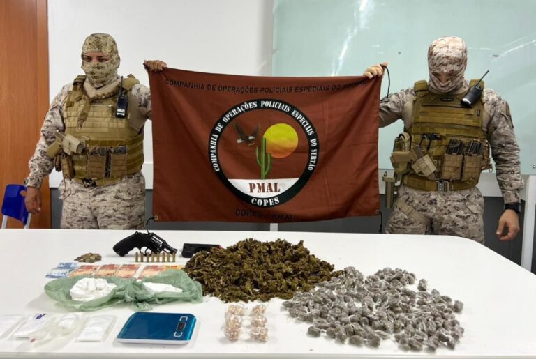 Polícia prende dupla com arma e drogas durante operação em Olivença