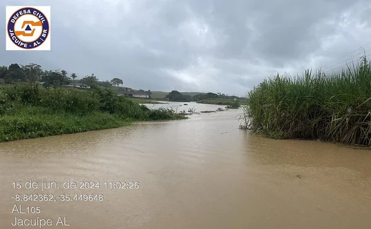 Rios do norte de Alagoas entram em nível de atenção