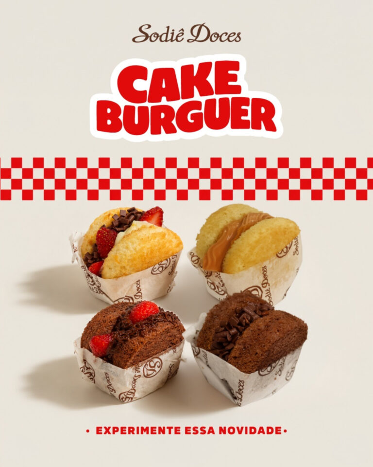 Sodiê Doces aposta no “Cake Burguer” e transforma tendência das redes sociais em novo lançamento