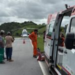 Vítimas são resgatadas após capotamento em Joaquim Gomes