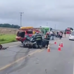 Motorista morre em colisão entre carro e caminhão em Marechal