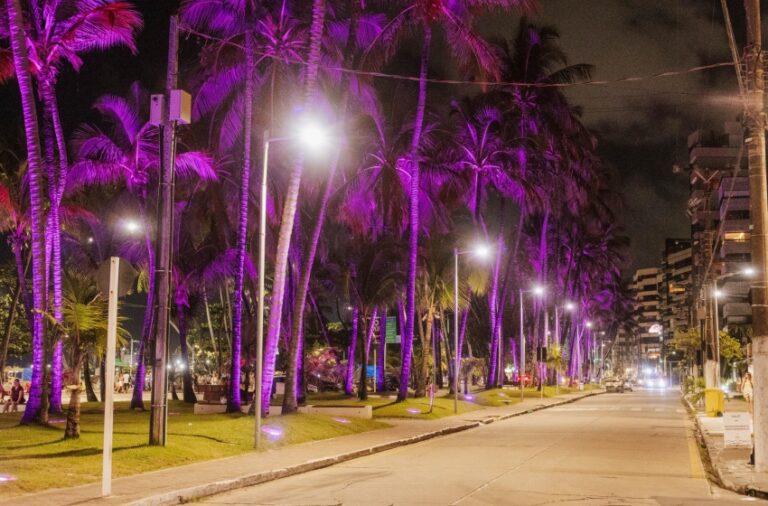 Maceió ganha iluminação lilás em apoio à conscientização e combate à violência contra mulher