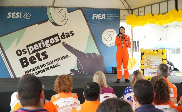 Fiea, Sesi e Senai levam campanha contra riscos das Bets às indústrias de Alagoas